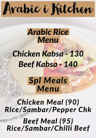 Arabic I Kitchen menu 2