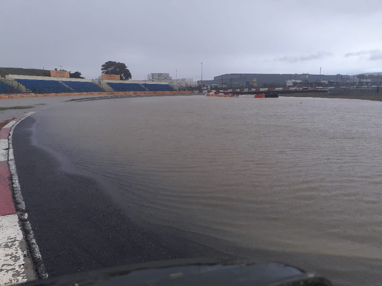 Heavy rains have left many parts of Killarney Raceway under water.