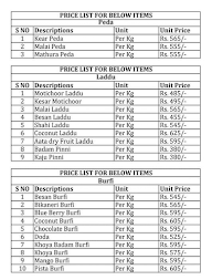 Shakkarpara Sweets menu 4