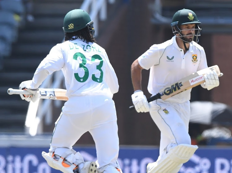 Aiden Markram and Tony de Zorzi in action at the Wanderers Stadium in Johannesburg, March 8 2023. Picture: SYDNEY SESHIBEDI/GALLO IMAGES