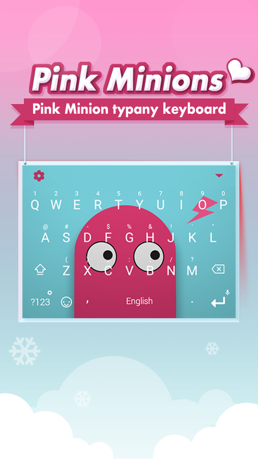 Pink Minions Theme Keyboard Screen 1