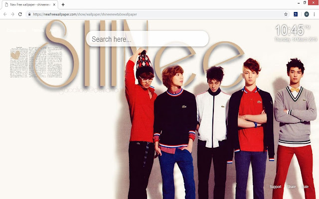 Shinee新しいタブ壁紙