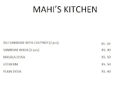 Mahi's Kitchen menu 1