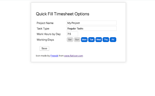 QuickFillTimesheet