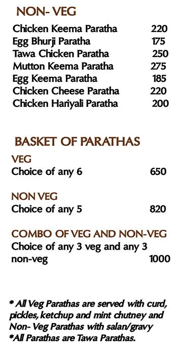 Snif- Streets North Indian Food menu 