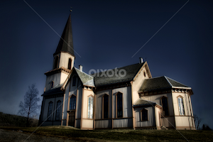 Fetsund Church by Jon Eggen -   ( afternoon, fetsund, fet, shadow, church, sunset, akershus, norway, norge )