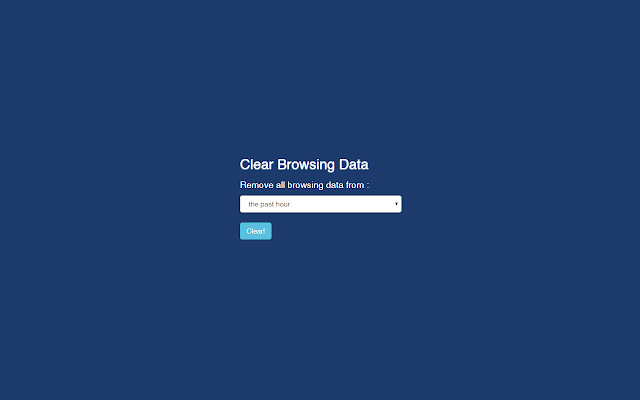 Clear Browsing Data chrome extension