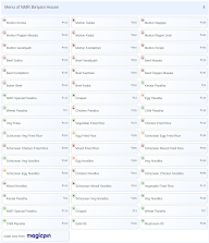 NMR Biriyani House menu 4