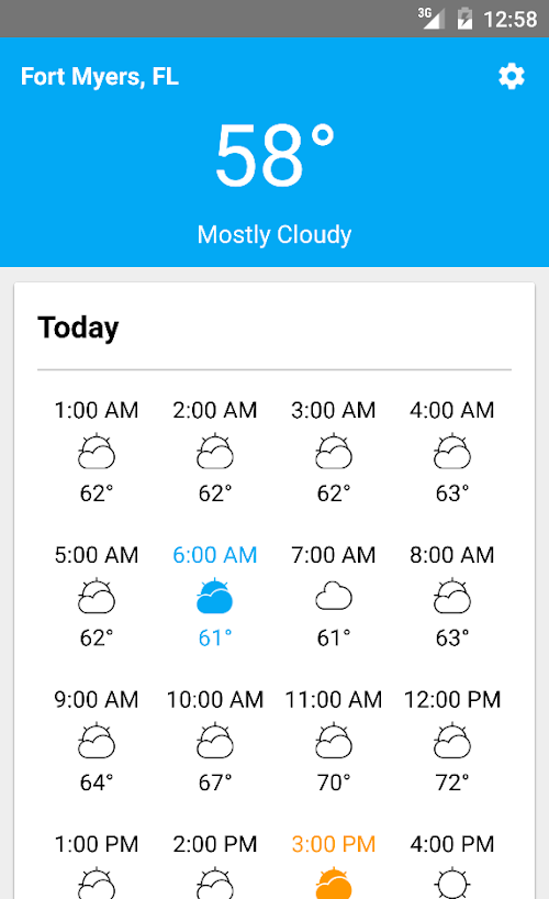 Android application Umbrella screenshort