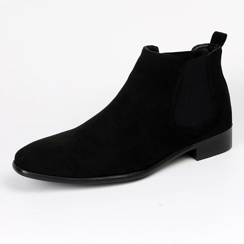 Title 2, Botas Chelsea Masculinas de Bico Quadrado Confo...