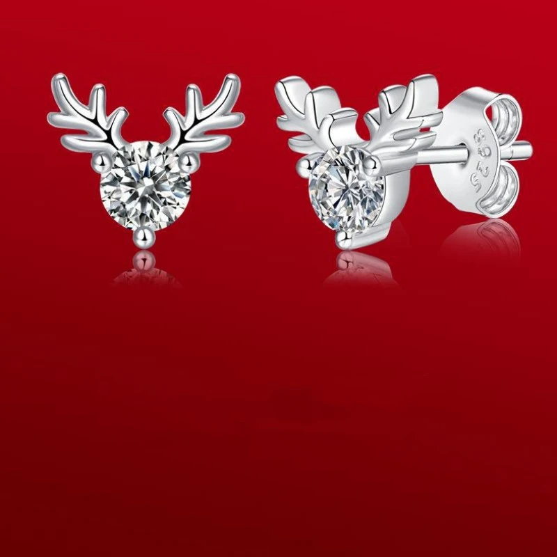 Title 1, Moissanite One Deer Has Your Ear oorbellen 925 ...