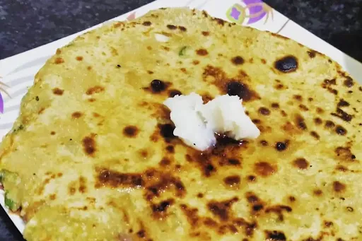 2 Aloo Pyaaz Paratha With Curd