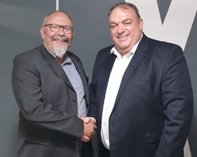 Tertius Zitzke, Group CEO, 4Sight Holdings and 4Sight’s Namibian office MD Andy Tee.