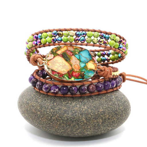 Title 1, Turquoise Hand Woven Five-layer Hand String, a ...