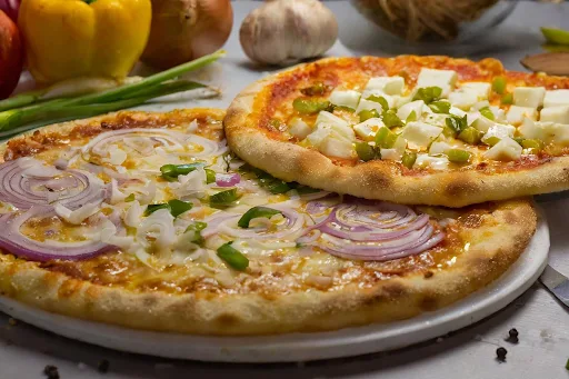 Paneer Pizza [8 Inches] With Onion Pizza [8 Inches]