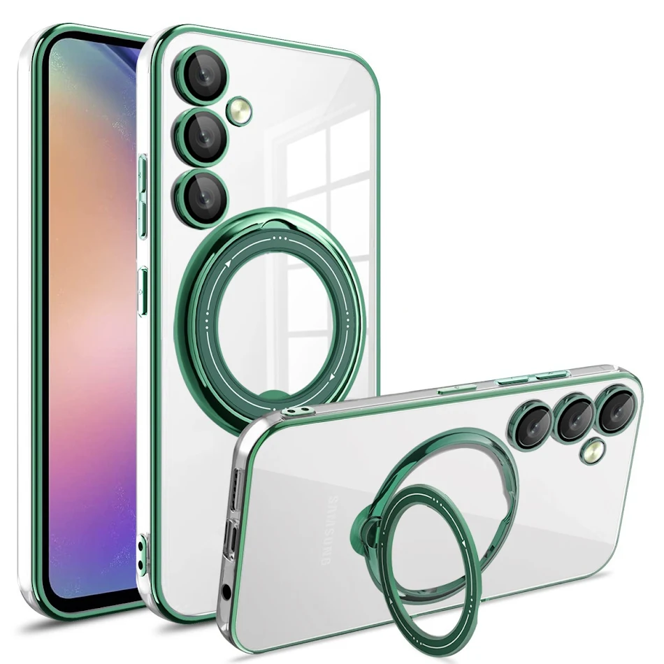 Elektrogalwaniczna przezroczysta obudowa telefonu Bright Shield z magnetycznym mocowaniem dla doskonałej ochrony i stylu