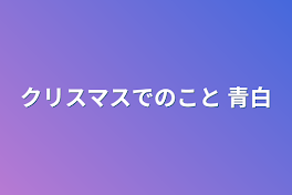 クリスマスでのこと                                      青白