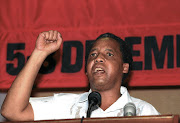 Hani speaks in Johannesburg in December 1991 after he was elected secretary general of the SACP.