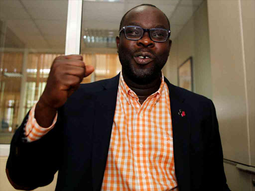 Kibera constituency's first parliamentarian, Kenneth Okoth, speaks during an interview with the Thomson Reuters Foundation in Nairobi, October 24, 2016. /REUTERS