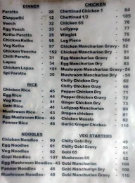 Sri Kumaran Chettinadu Hotel menu 2