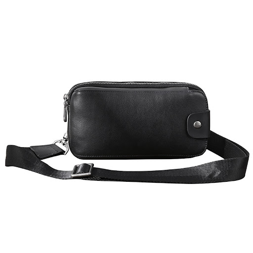 Title 3, Mens Multi-functional Small Bag Cowhide Fanny ...