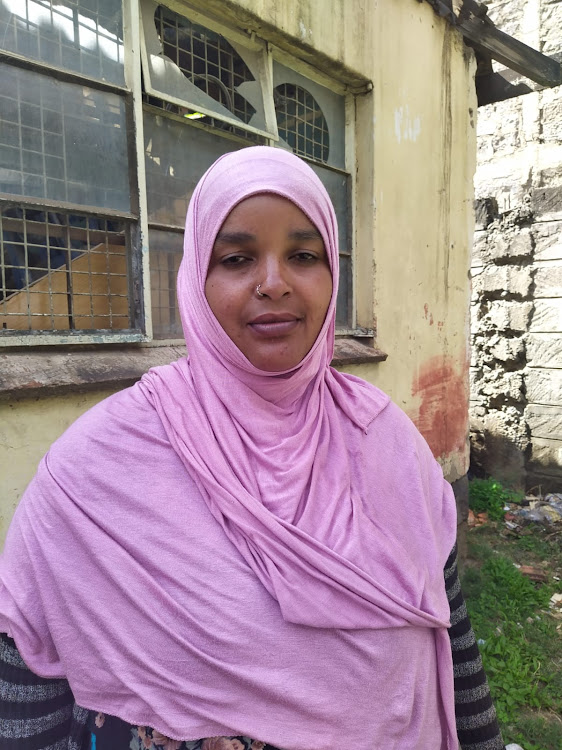 Samira Hussein, a resident of Kamukunji, speaking during an interview.