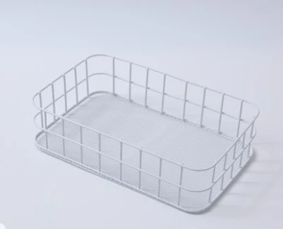 Creative wrought iron ornaments storage basket for home. Ideal for cosmetic, cleaning, and debris storage. Stylish & fun