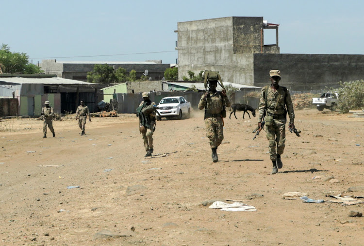 Members of the Amhara Special Force return to the Dansha Mechanized 5th division Military base after fighting against the Tigray People's Liberation Front (TPLF). The United Nations has raised concerns about atrocities being committed in Tigray, while U.S. Secretary of State Antony Blinken has described acts carried out in the region as ethnic cleansing