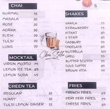 Chai Te Sutta menu 