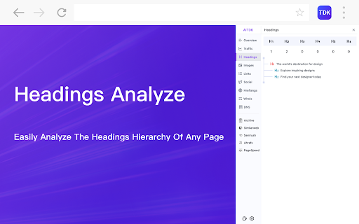 AITDK SEO Extension - Traffic, Keywords, Whois, SEO analyzer