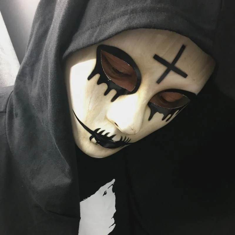 Title 3, Transparante menselijke GOD Cross Halloweenmask...