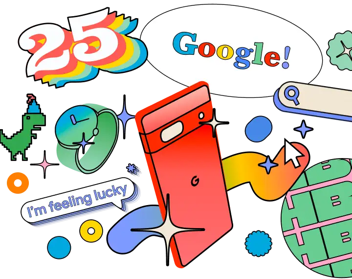 Comemoração dos 25 anos do Google traz novos papéis de parede e descontos