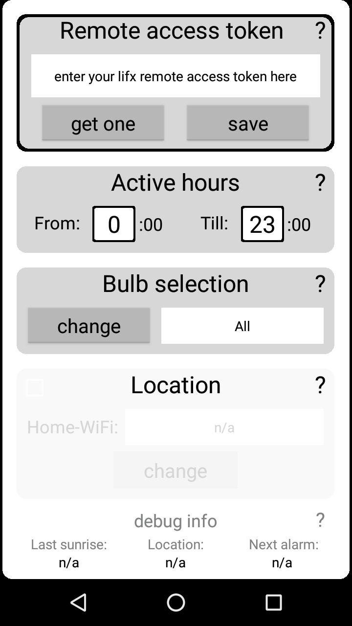 SunriseAlarm with LIFX Screen 3