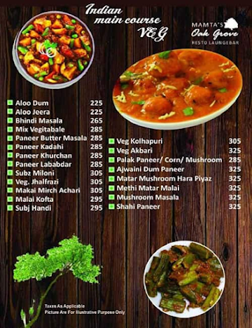 Mamta'S Oak Grove menu 