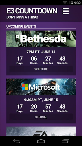 E3 Countdown