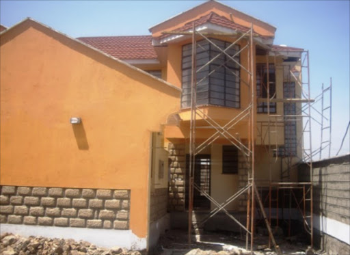 A maisonette under construction in Eastlands, Nairobi