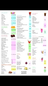 Giani's Ice Cream menu 1