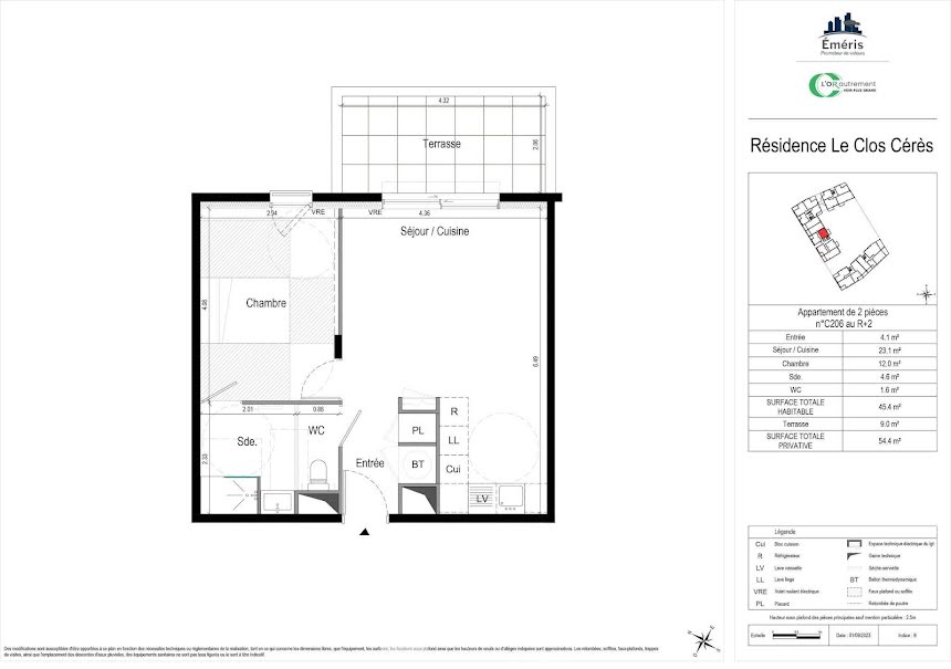 Vente appartement 2 pièces 45 m² à Mauguio (34130), 232 000 €