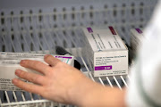 Boxes of the Oxford/AstraZeneca Covid-19 in a refrigerator at a NHS mass coronavirus vaccination centre at Robertson House in Stevenage, Hertfordshire, Britain, on January 11 2021. 