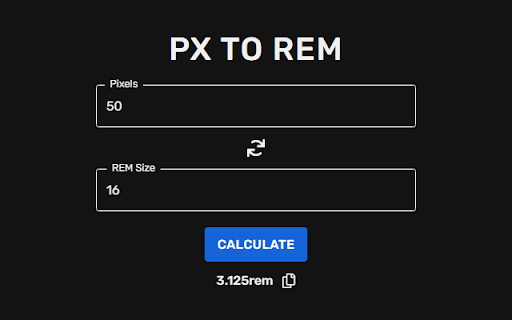 PX to REM