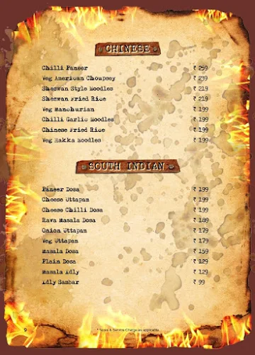 Firewood Restaurant menu 