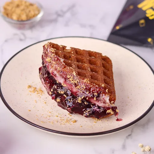 Blueberry Cheesecake Waffle Sandwich