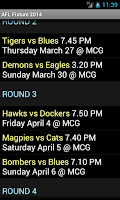 AFL Fixture 2024 Screenshot