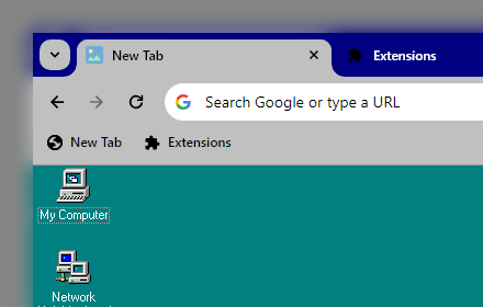 Windows 95 chrome extension