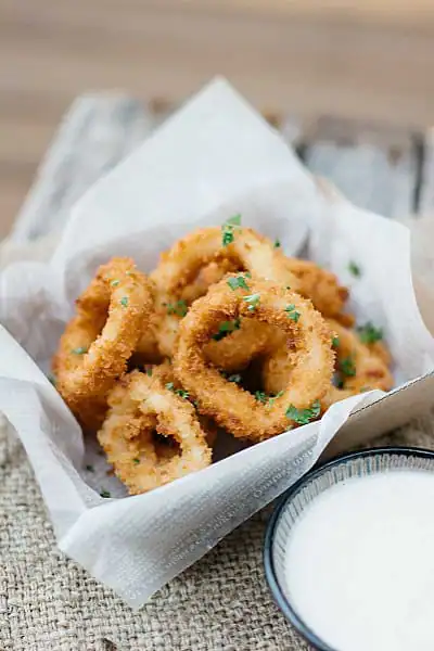 Calamari Rings With Wasabi Mayo