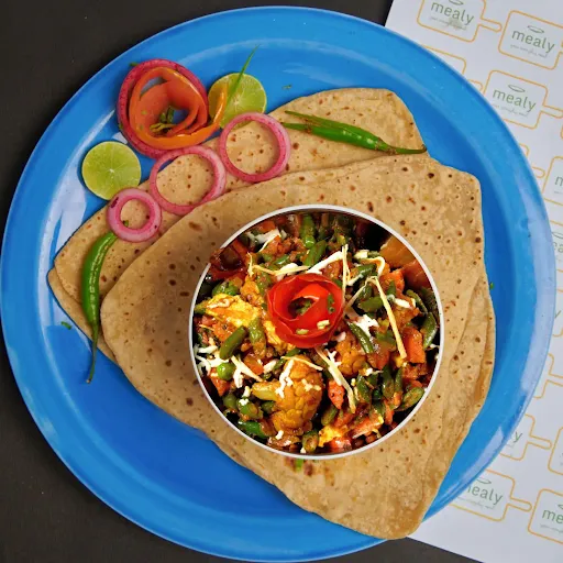 Mix Vegetables With Tawa Parathas