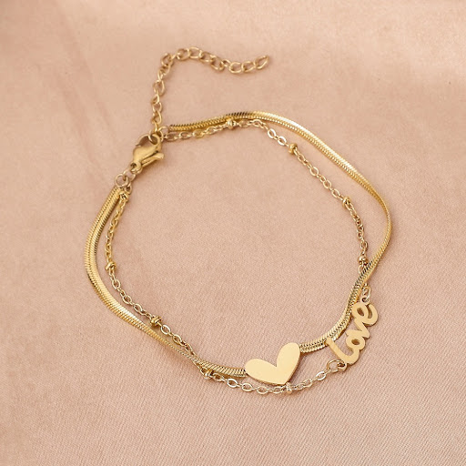 Title 3, Lightweight Luxury Niche Heart-shaped Chain Tit...