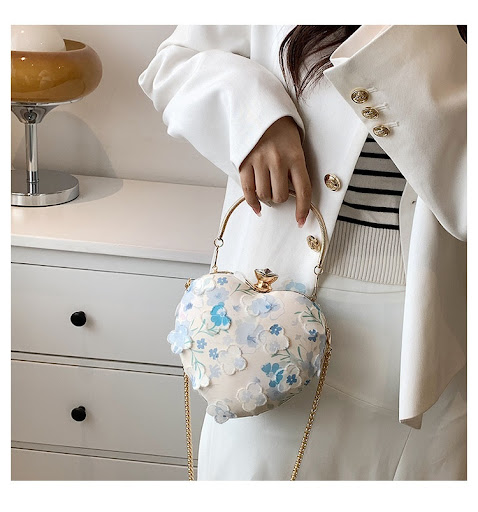 Title 1, Sweet Floral Chain Crossbody Bag Fashion Tote S...
