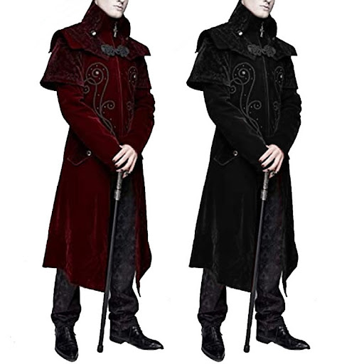 Title 2, Mens Gothic Halloween Coat Stand Collar Jacket...