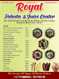 Royal Faluda & Juice Center menu 1